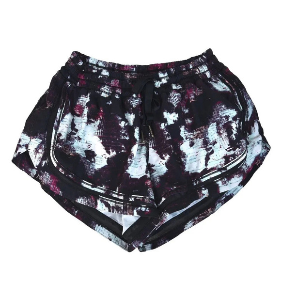 Lululemon Make a Move Short Lined Size 10 Space Tie Dye Galaxy Blue Purple Black - Picture 3 of 7